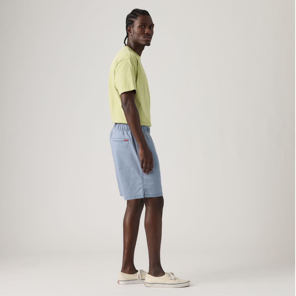 Boxer Cotton Linen 7" Men's Shorts — Kano Blue - Blue