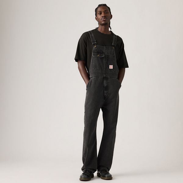 Loose Men's Overalls — Darkly Wash Overall - Black