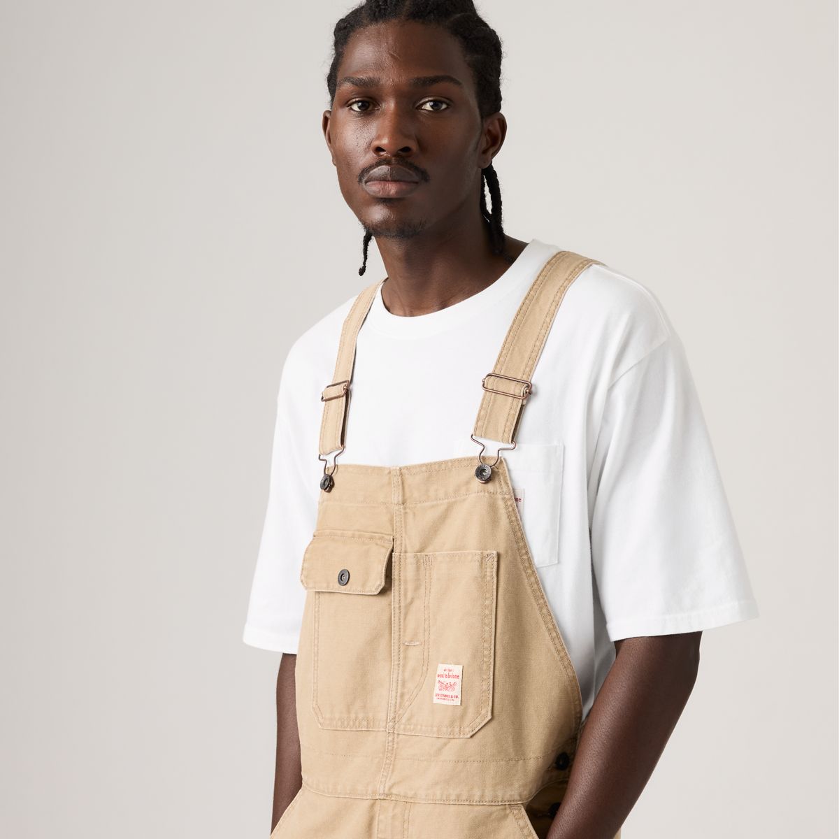 Loose Men's Overalls — Tiger's Eye - Brown