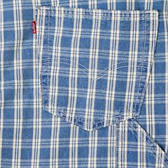 Loose Lightweight Overalls — Summer Check Lightweight Canvas - Blue 7