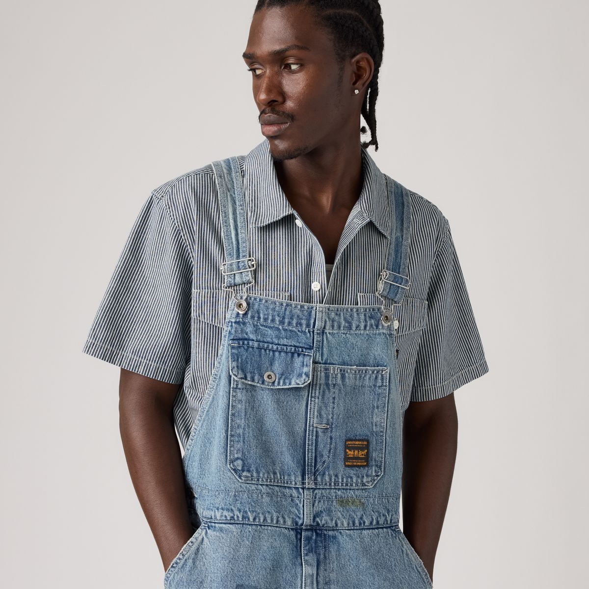Loose Overalls — Diving Ducks Distressed - Medium Wash