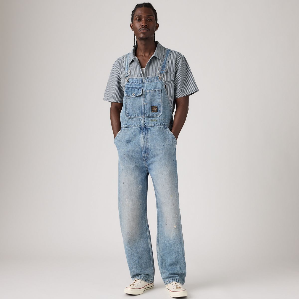 Loose Overalls — Diving Ducks Distressed - Medium Wash
