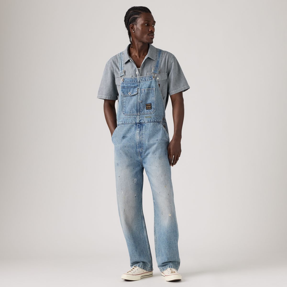 Loose Overalls — Diving Ducks Distressed - Medium Wash