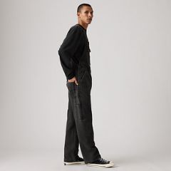 Loose Overalls — Darkly Wash Denim - Black 4