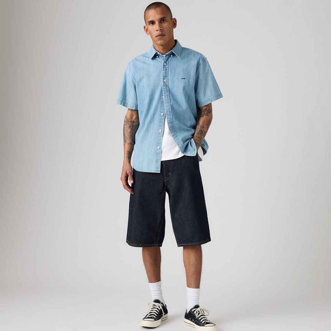 Levi's Men's 470 Low-Rise Baggy Shorts - Rinse Ruler