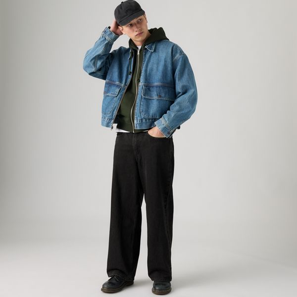 Extra Baggy Men's Jeans — Muddy Stones Overdye - Black