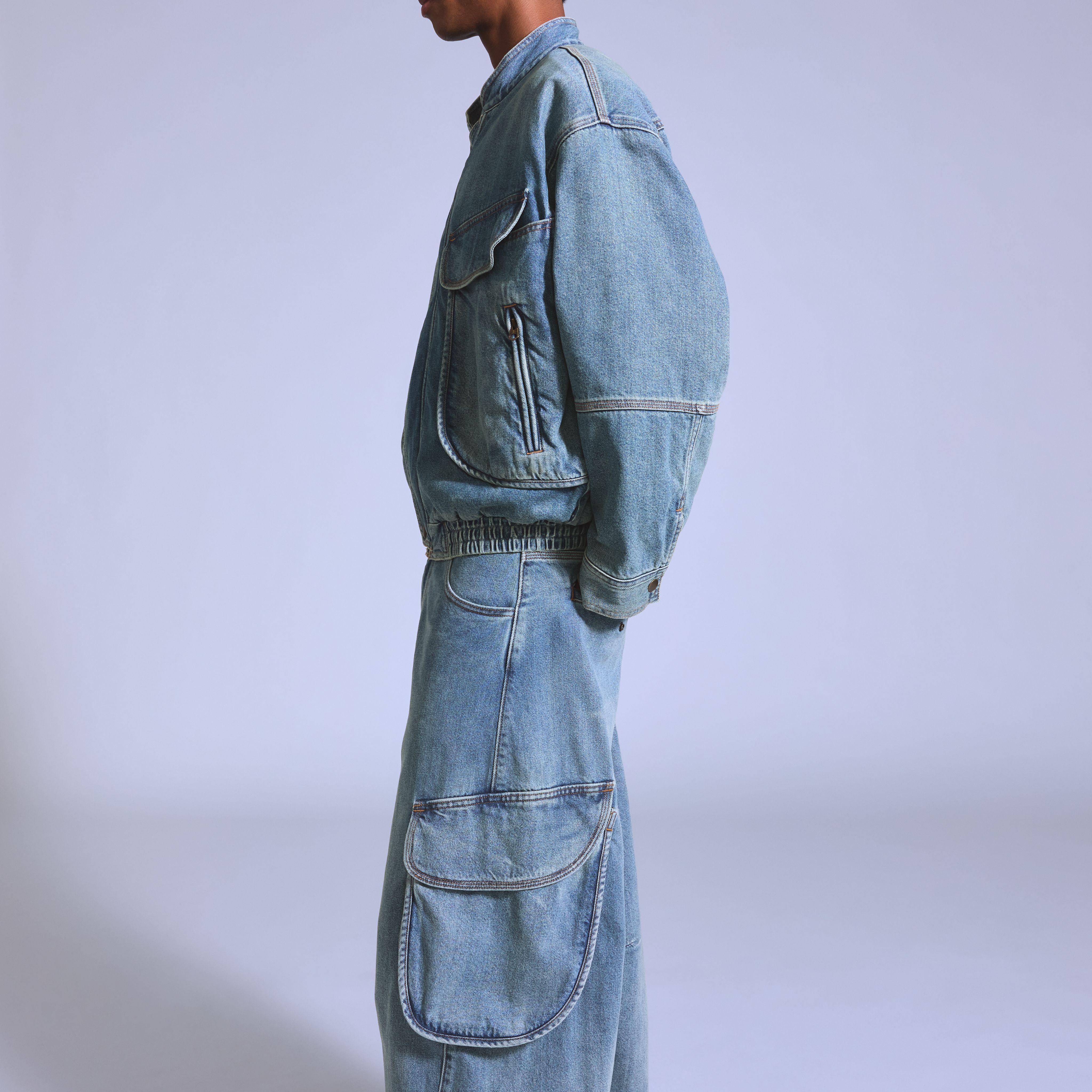 Denim Cargo Jeans 3