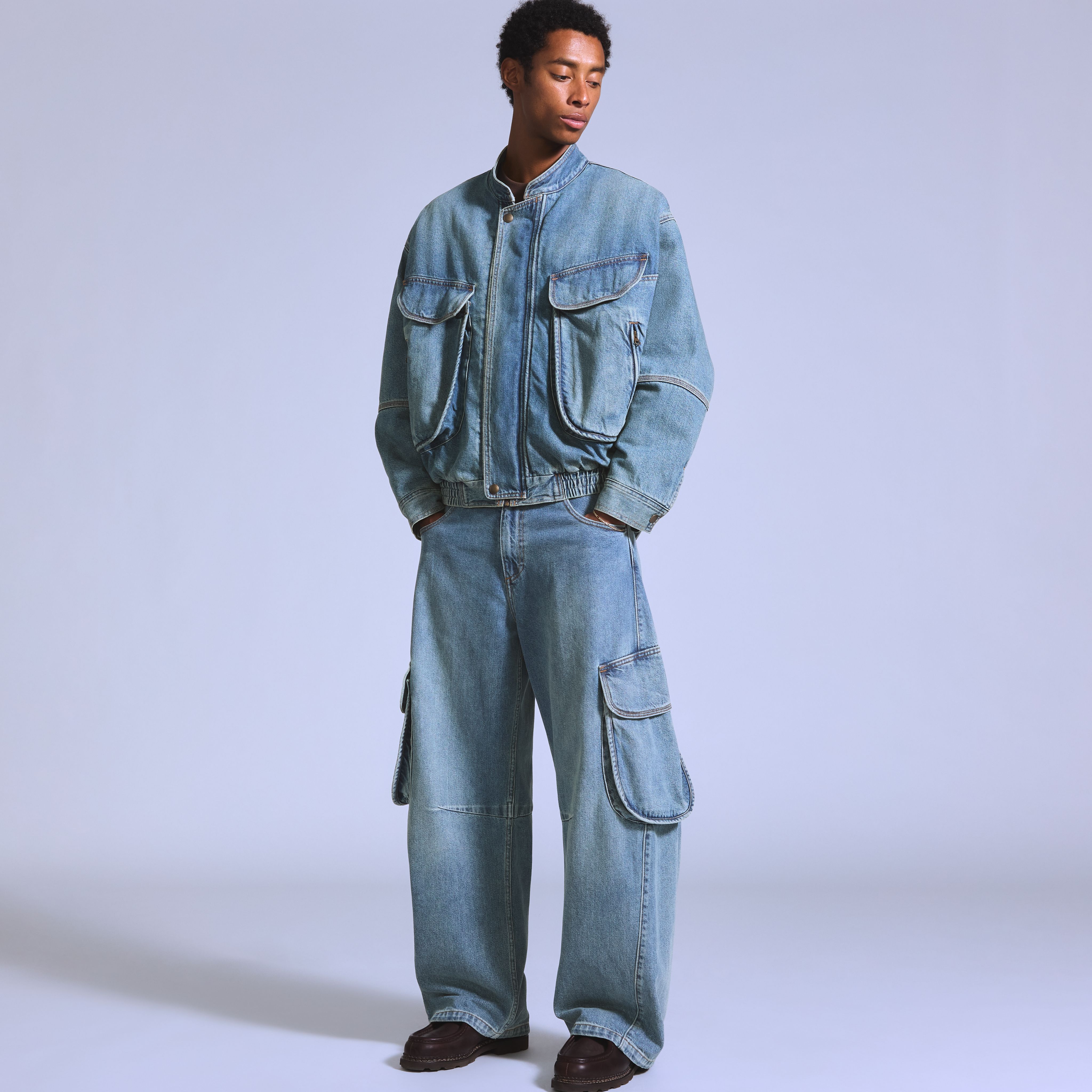 Denim Cargo Jeans 1