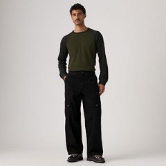 Canvas Extra Baggy Men's Cargo Pants — Mineral Black - Black 6