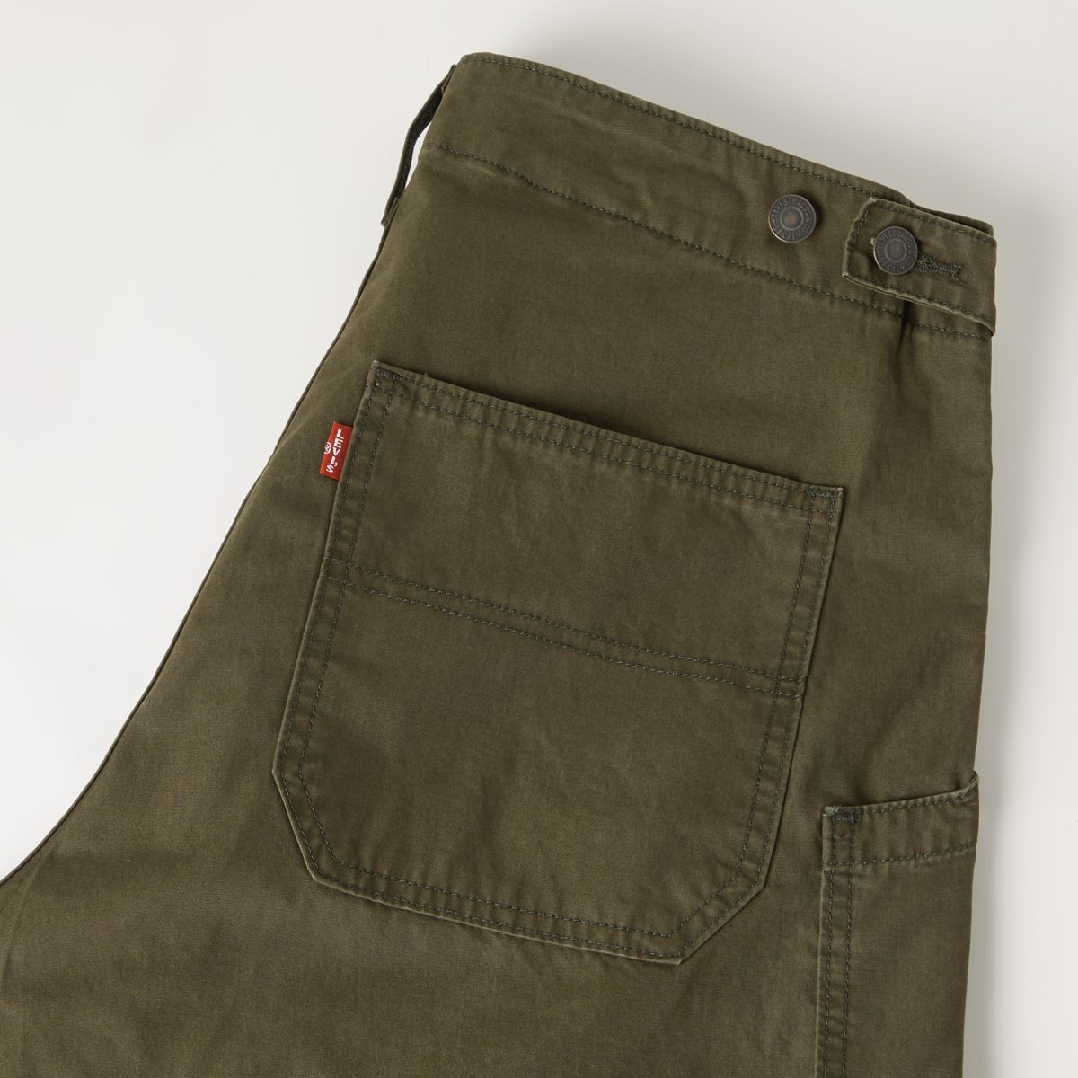 Canvas Extra Baggy Men's Cargo Pants — Komodo Green - Brown