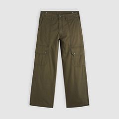 Canvas Extra Baggy Men's Cargo Pants — Komodo Green - Brown 6