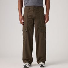 Canvas Extra Baggy Men's Cargo Pants — Komodo Green - Brown 2