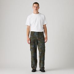 Canvas Extra Baggy Men's Cargo Pants — Brady Gray Snow Wash - Multi-Color 6