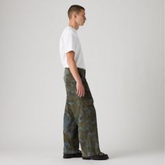 Canvas Extra Baggy Men's Cargo Pants — Brady Gray Snow Wash - Multi-Color 5