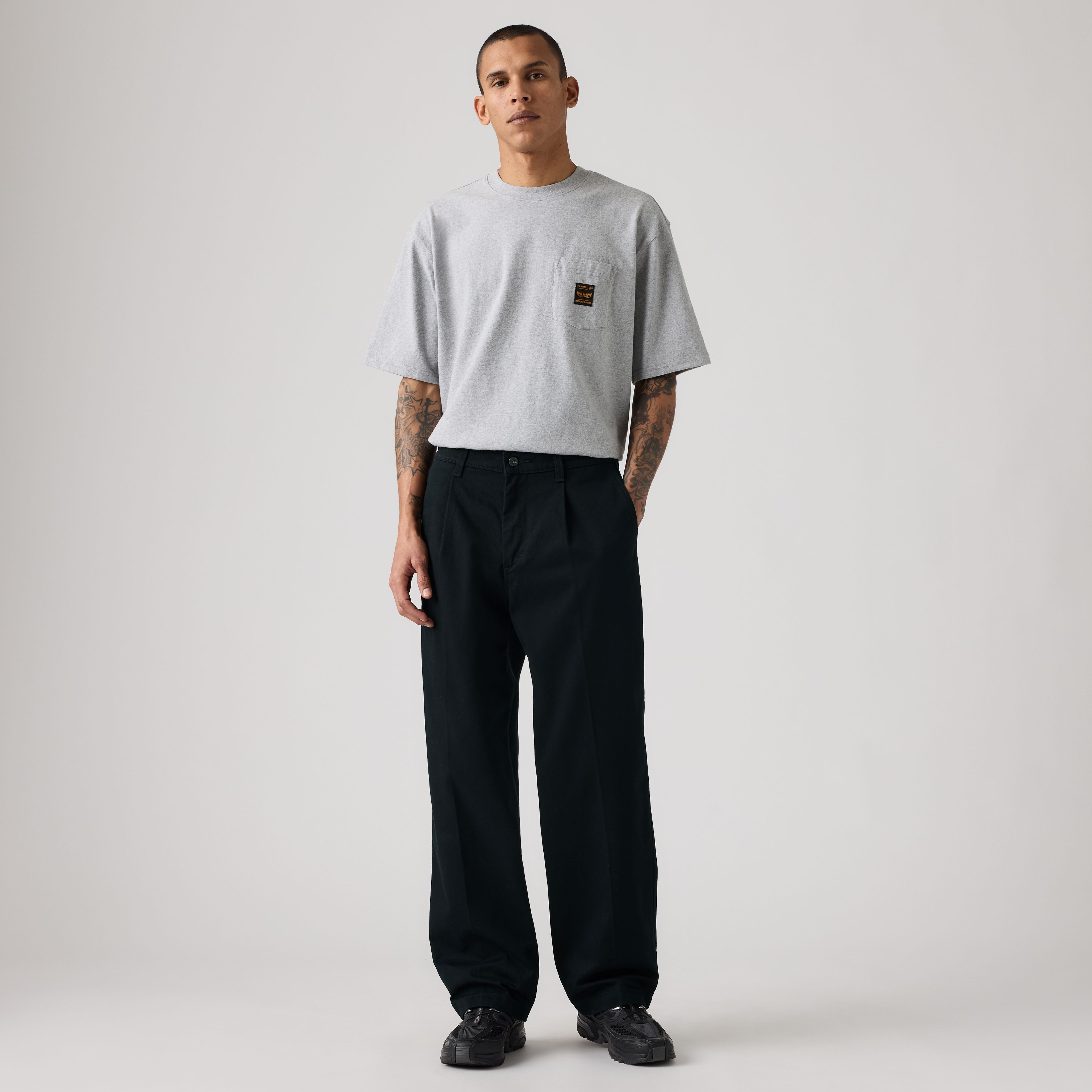 Loose Pleated Work Men's Chino Pants 5