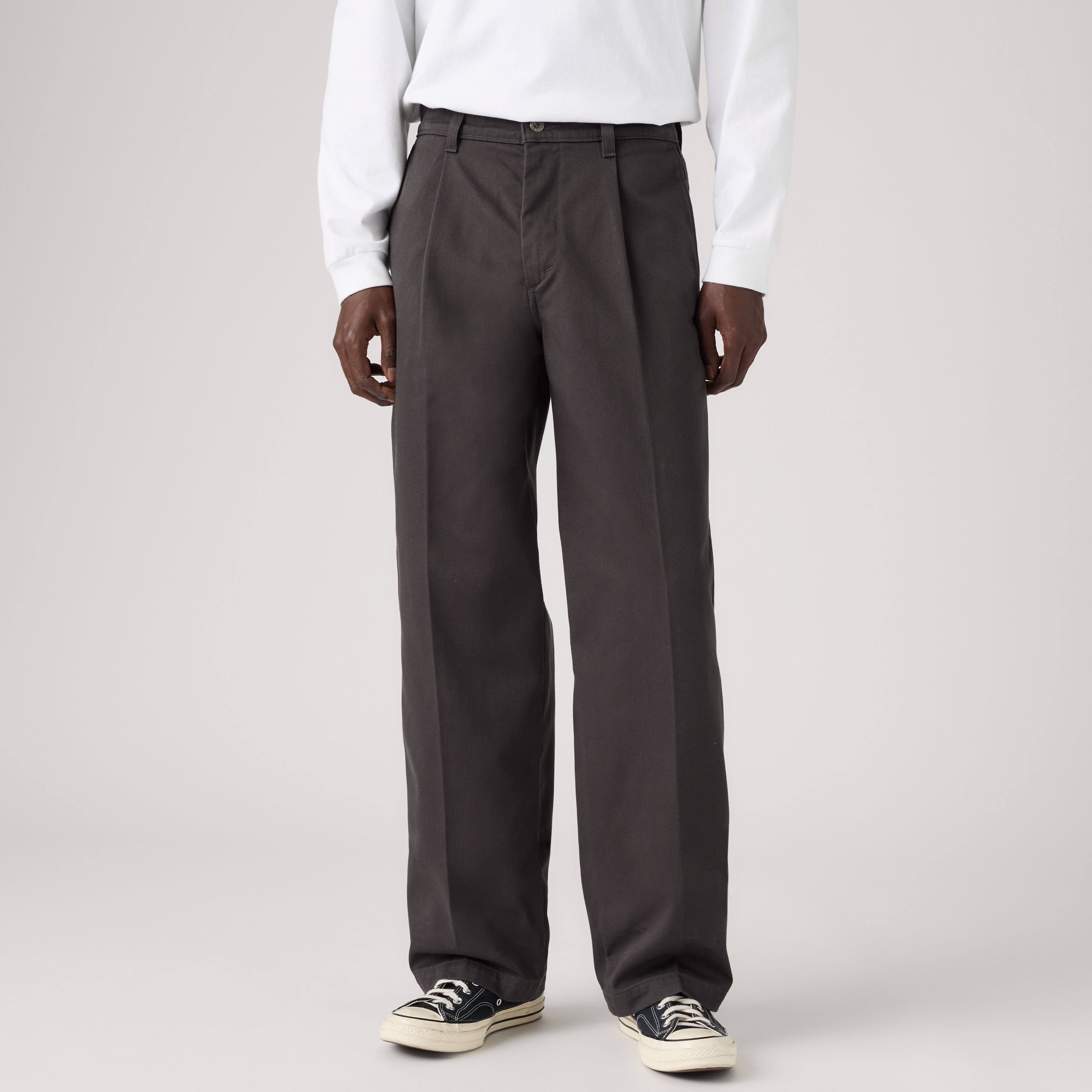 Loose Pleated Work Men's Chino Pants 2