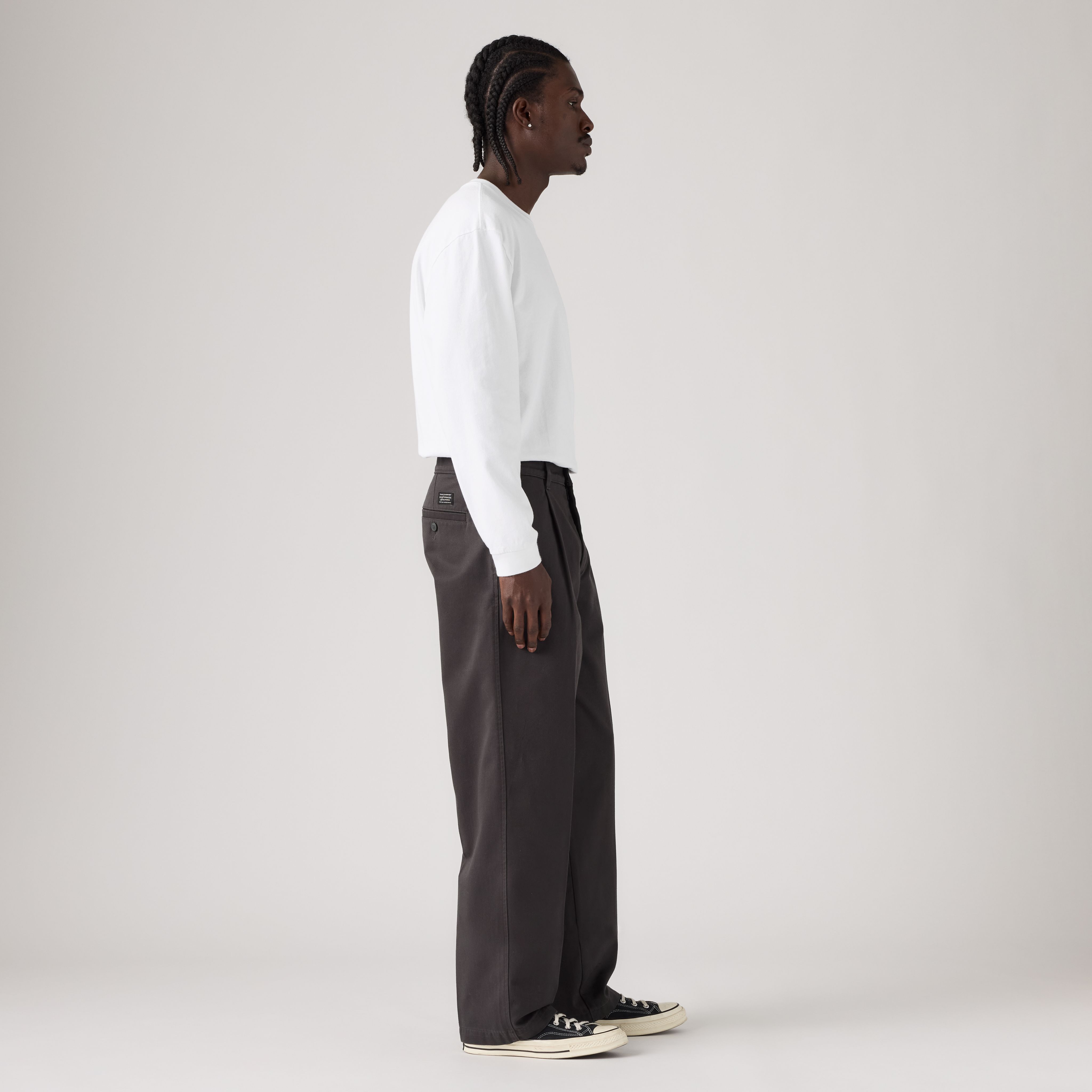 Loose Pleated Work Men's Chino Pants 4