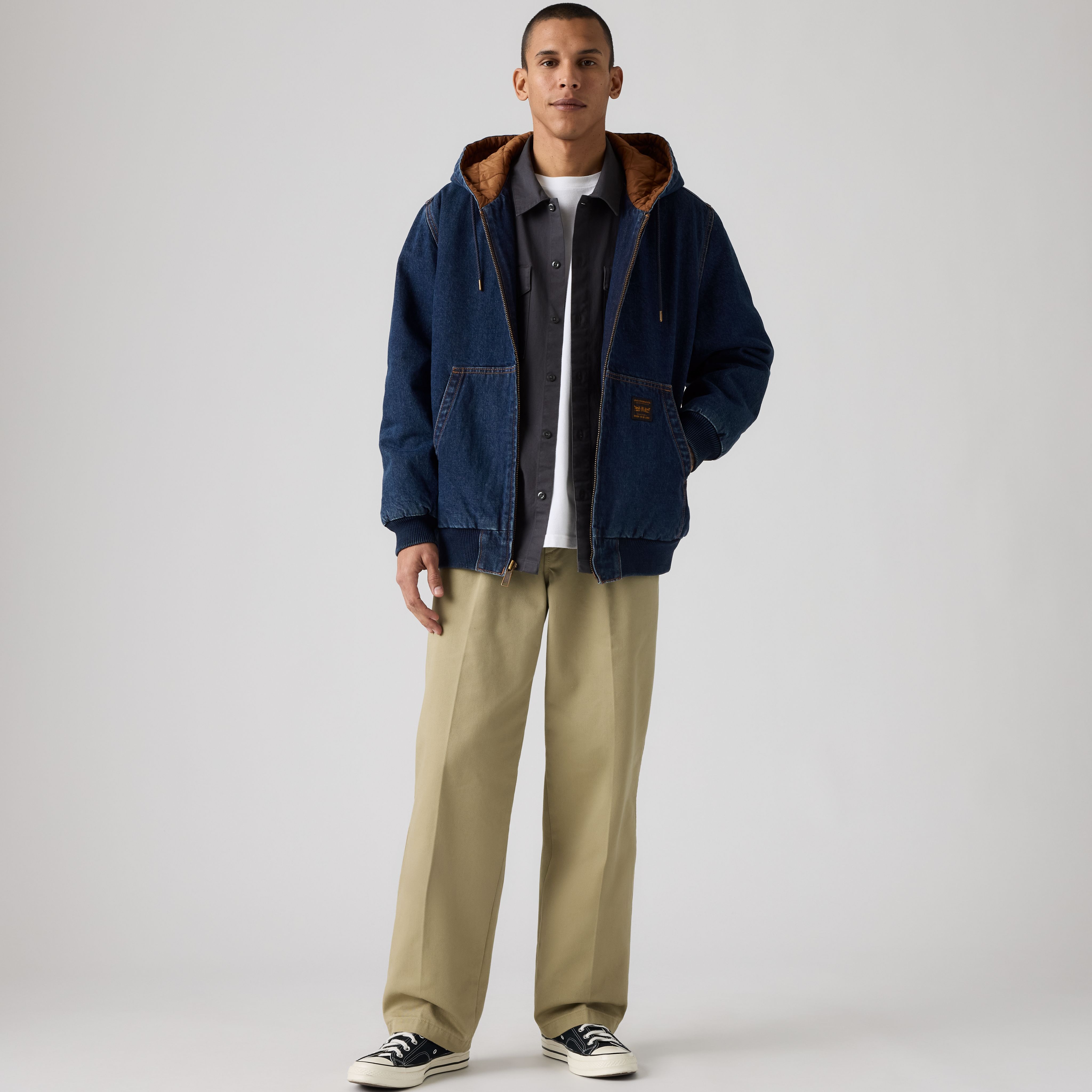 Loose Pleated Work Men's Chino Pants 1