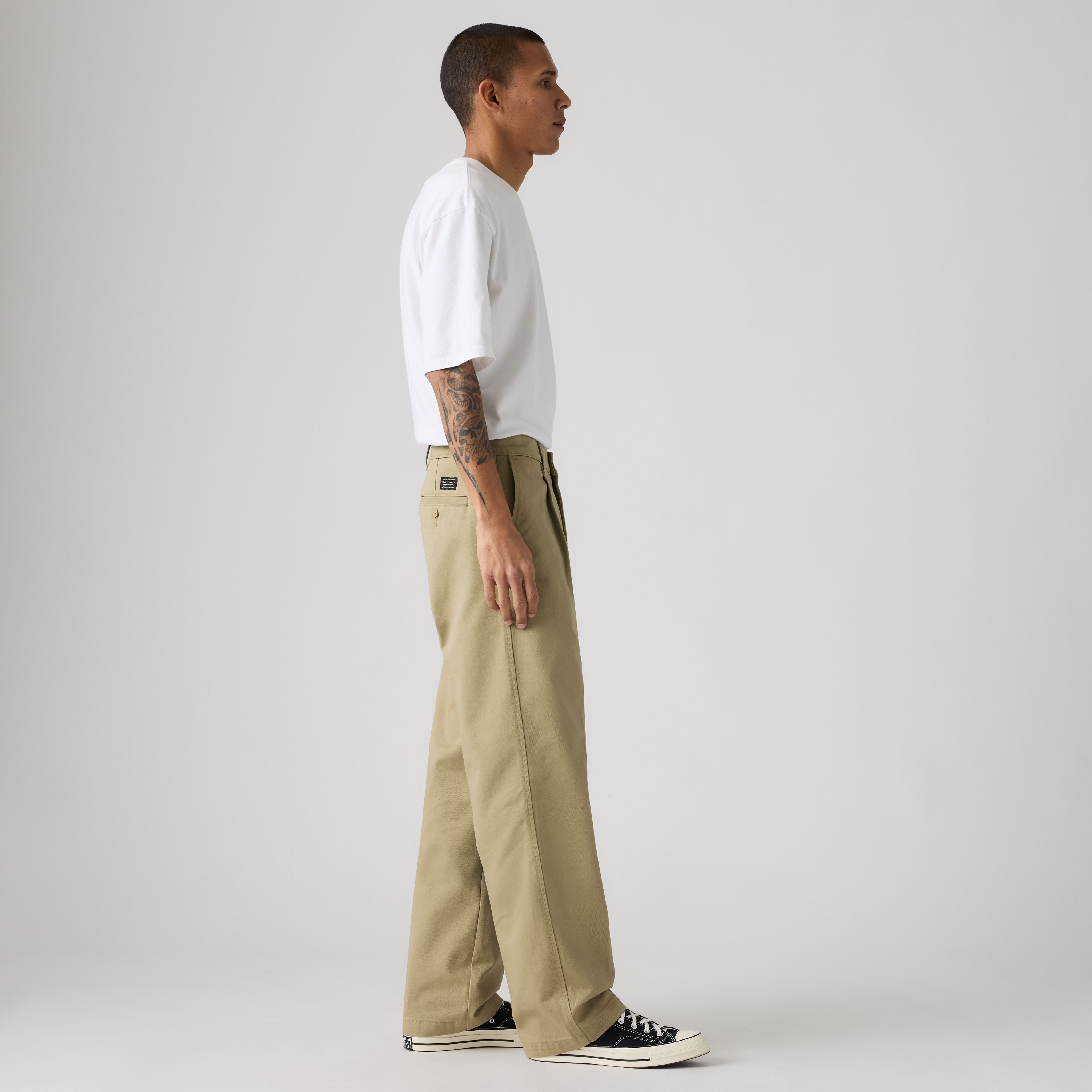 Loose Pleated Work Men's Chino Pants 4