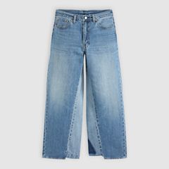 Baggy Wide-Leg Men's Jeans — Rain All Day Pieced - Medium Wash 7