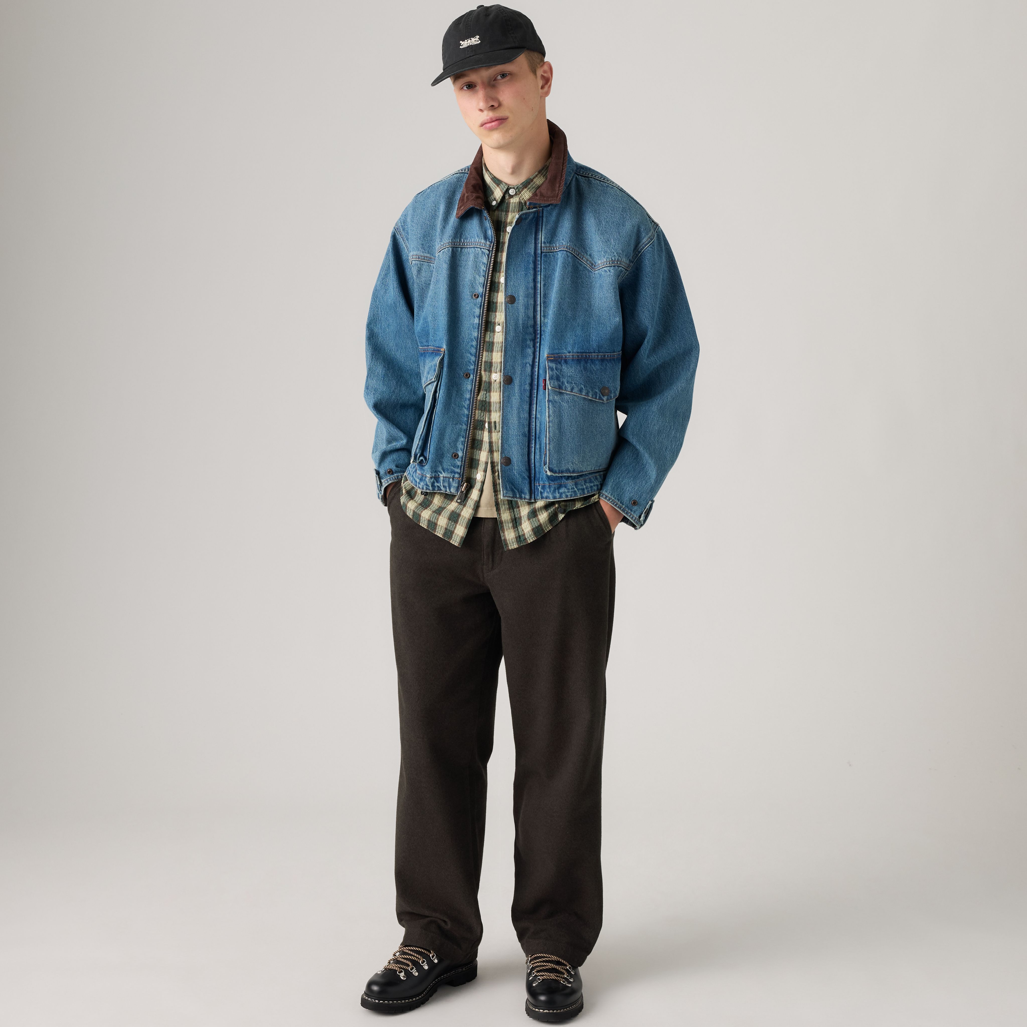 XX Chino Baggy Pleated Textured Men's Pants 1