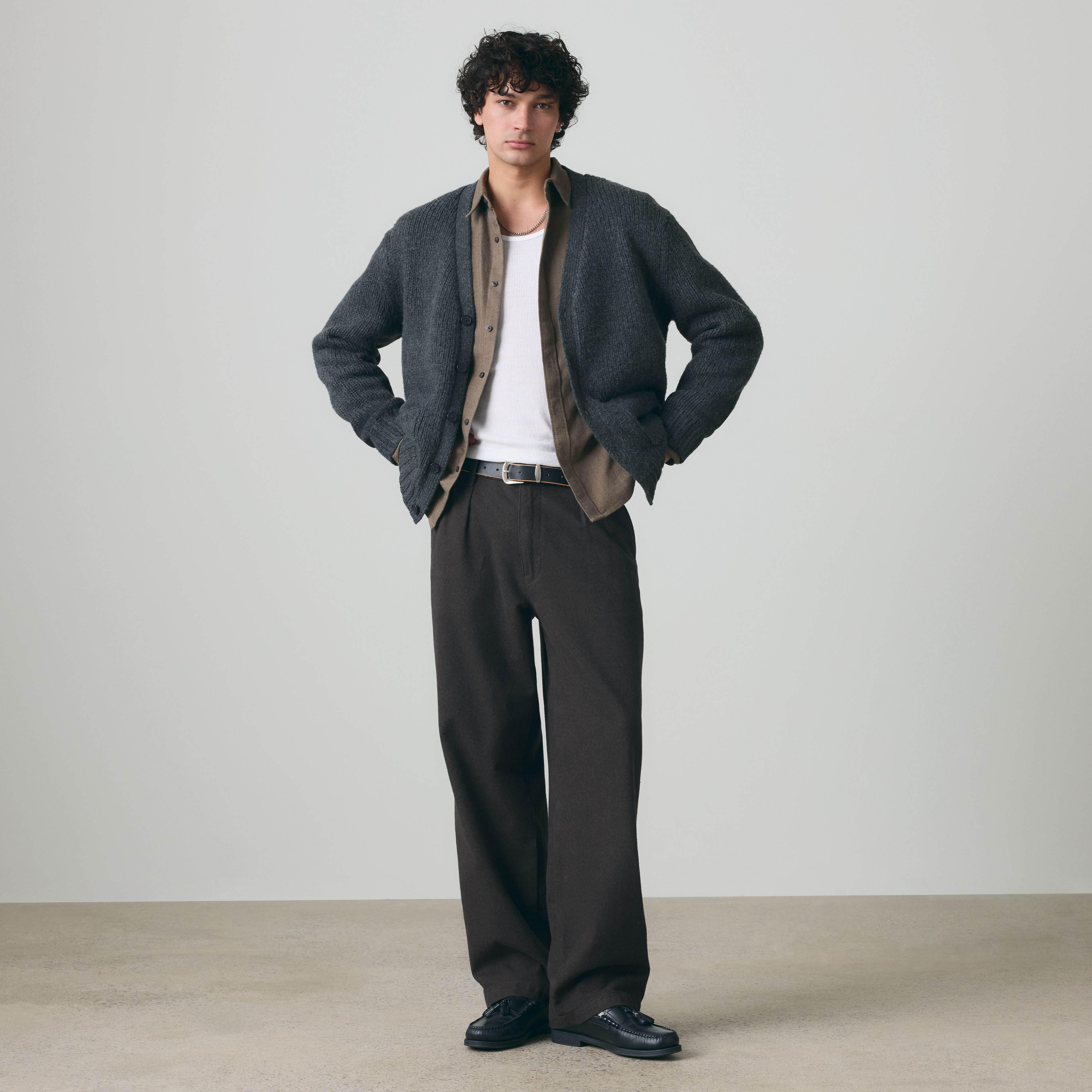 XX Chino Baggy Pleated Textured Men's Pants