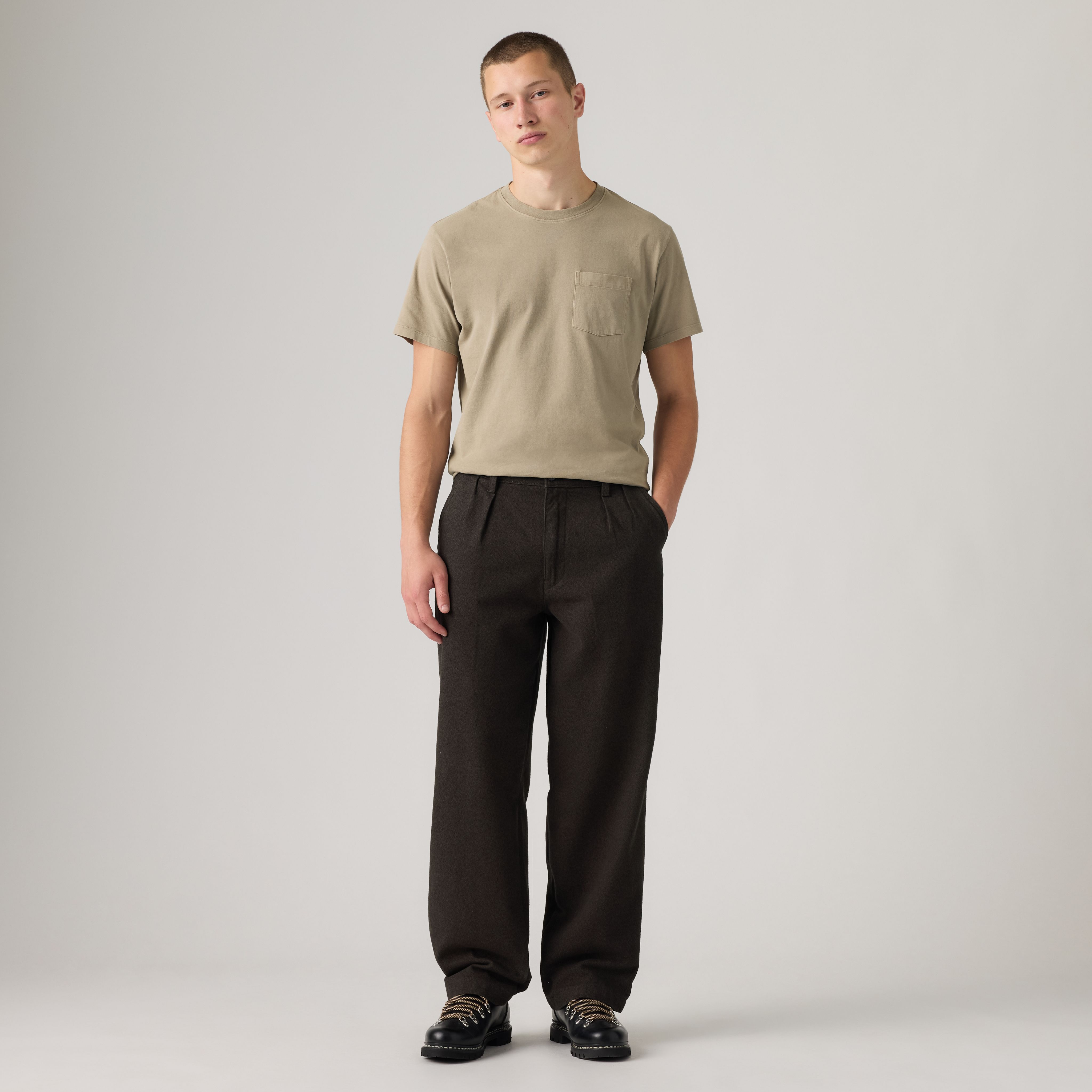 XX Chino Baggy Pleated Textured Men's Pants 5