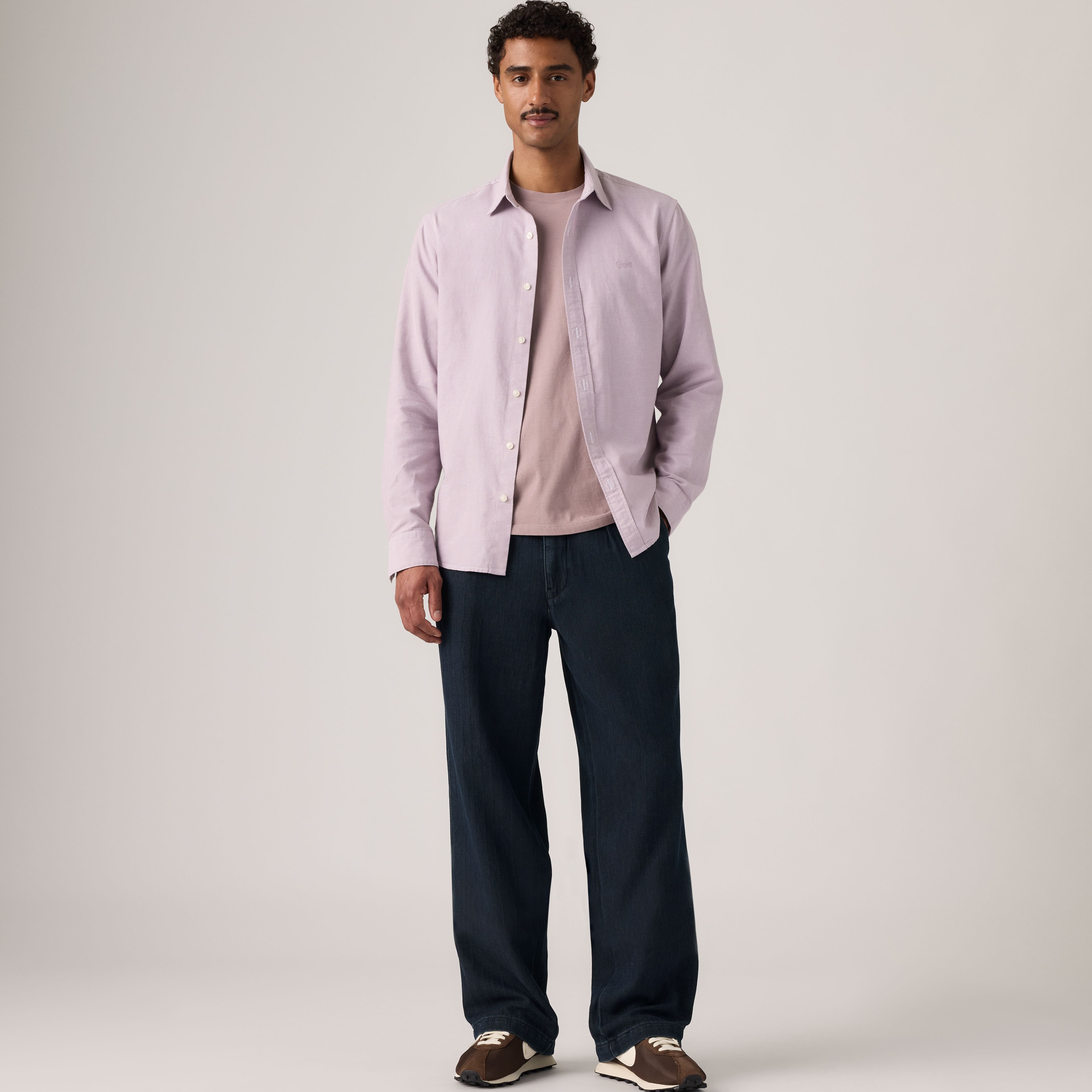 XX Chino Baggy Pleated Herringbone Men's Pants