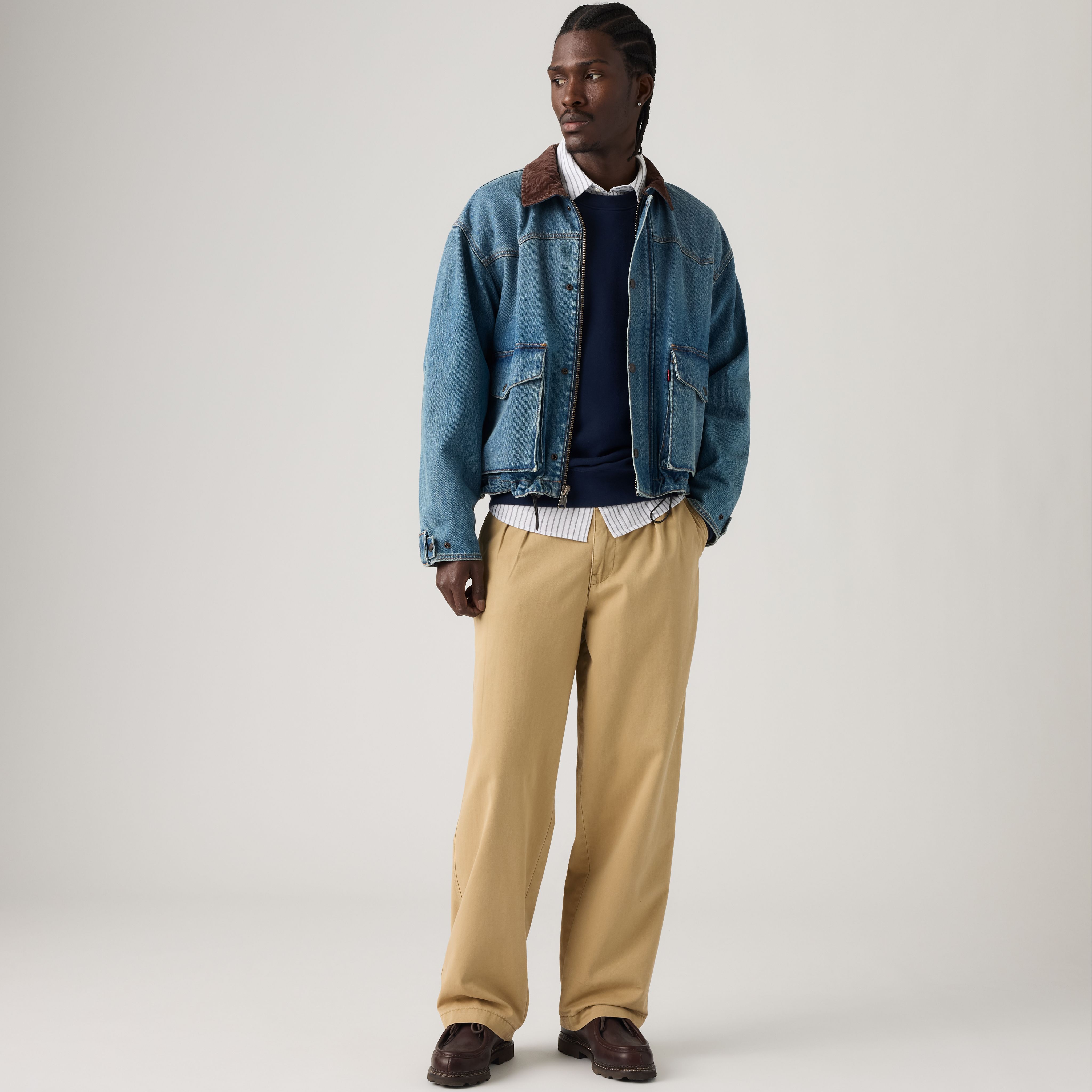 Levi's  Xx Chino Baggy Pleated Pants Beige, Men's Size 31X30
