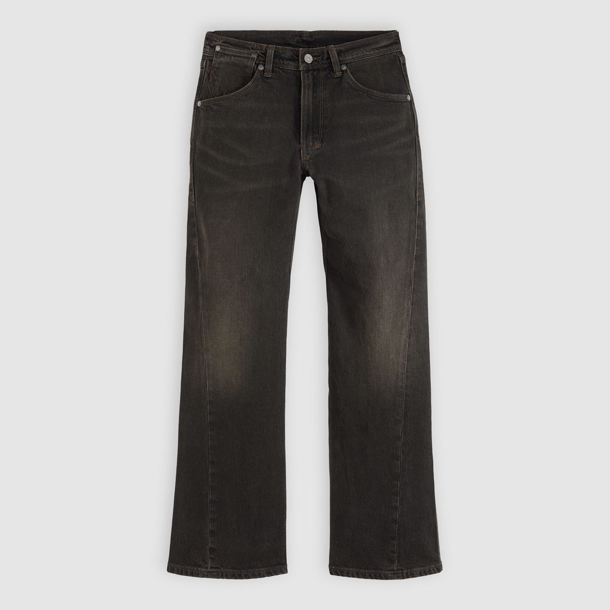 Twisted Slim Kick Flare Men's Jeans — Midnight Twist - Black