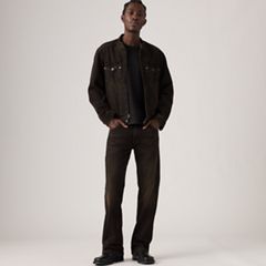 Twisted Slim Kick Flare Men's Jeans — Midnight Twist - Black 1
