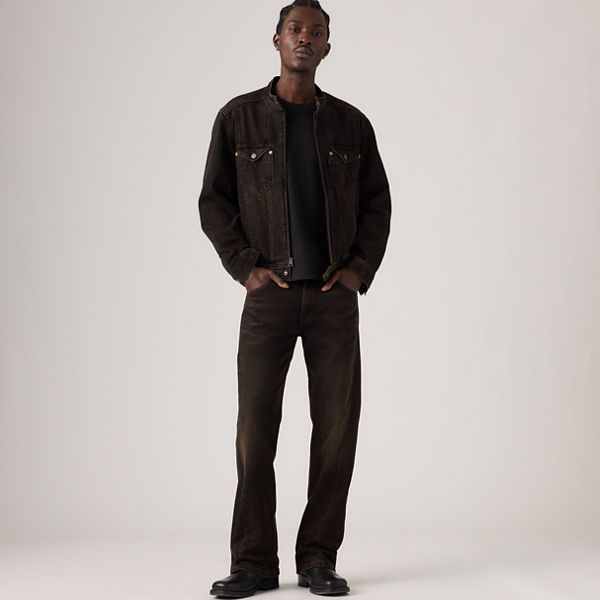 Twisted Slim Kick Flare Men's Jeans — Midnight Twist - Black