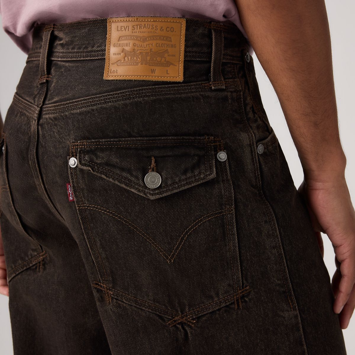 Twisted Baggy Wide-Leg Men's Jeans — Midnight Twist - Black