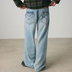 Twisted Baggy Wide-Leg Men's Jeans — With A Twist - Light Wash 2