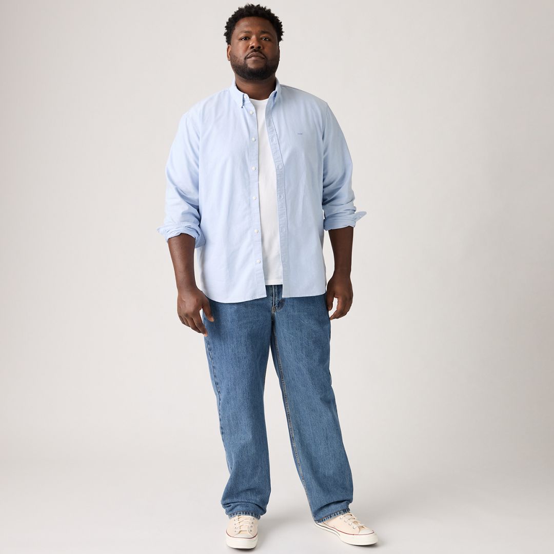 Levi's Men's Big & Tall 550 Relaxed Fit Non-Stretch Jeans - Medium Stonewash
