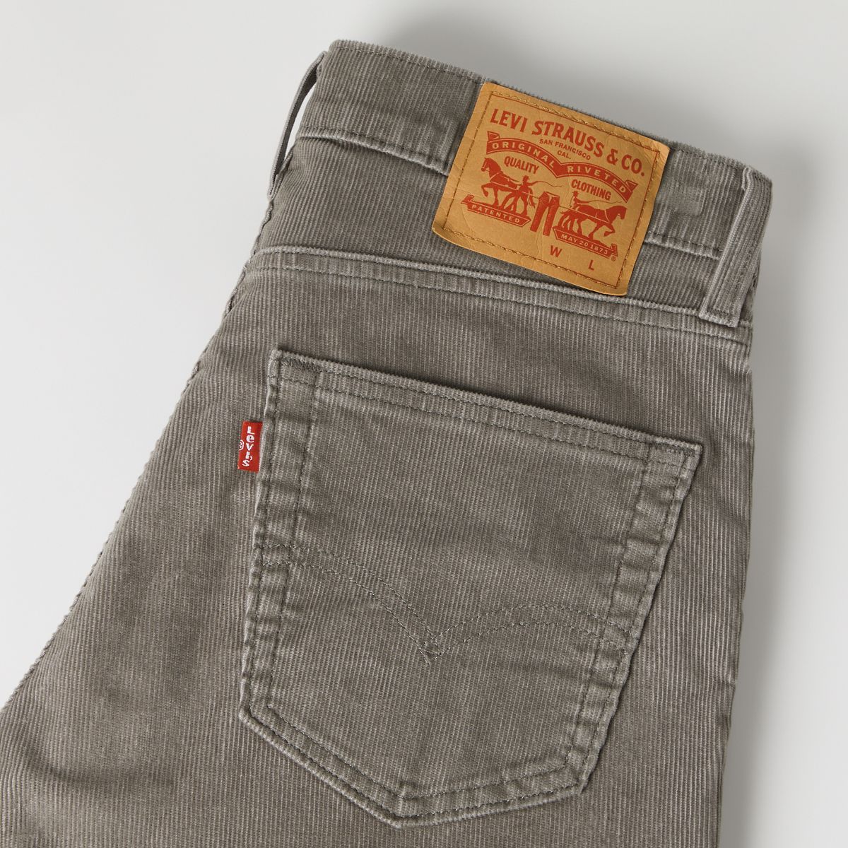 511™ Slim Corduroy Men's Jeans — Smokey Taupe - White