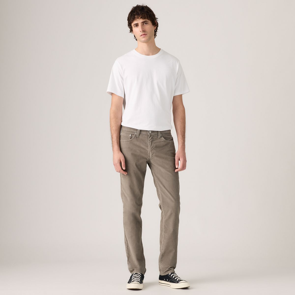 511™ Slim Corduroy Men's Jeans — Smokey Taupe - White