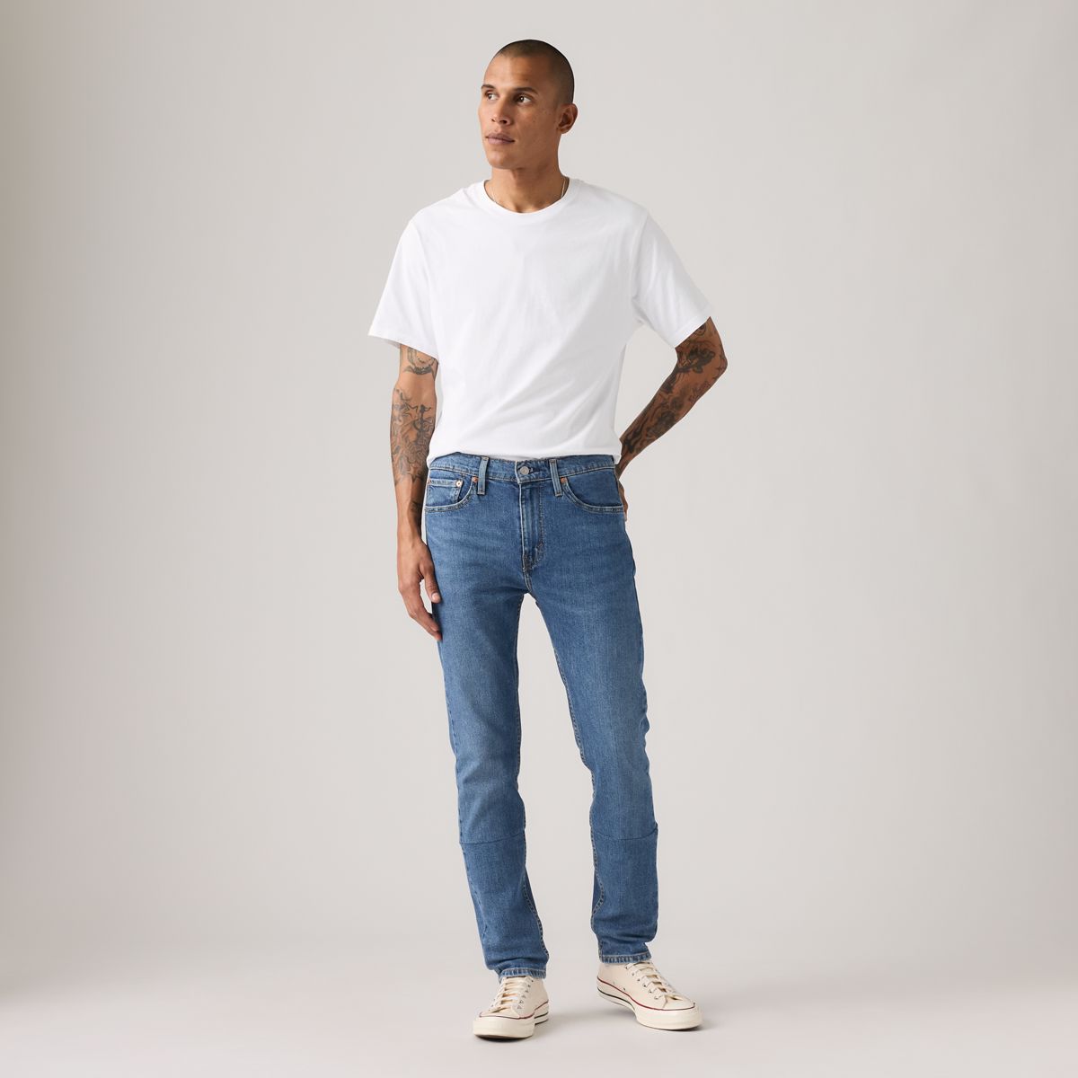 510™ Skinny Men's Jeans — Frozen In Time - Medium Wash - Stretch