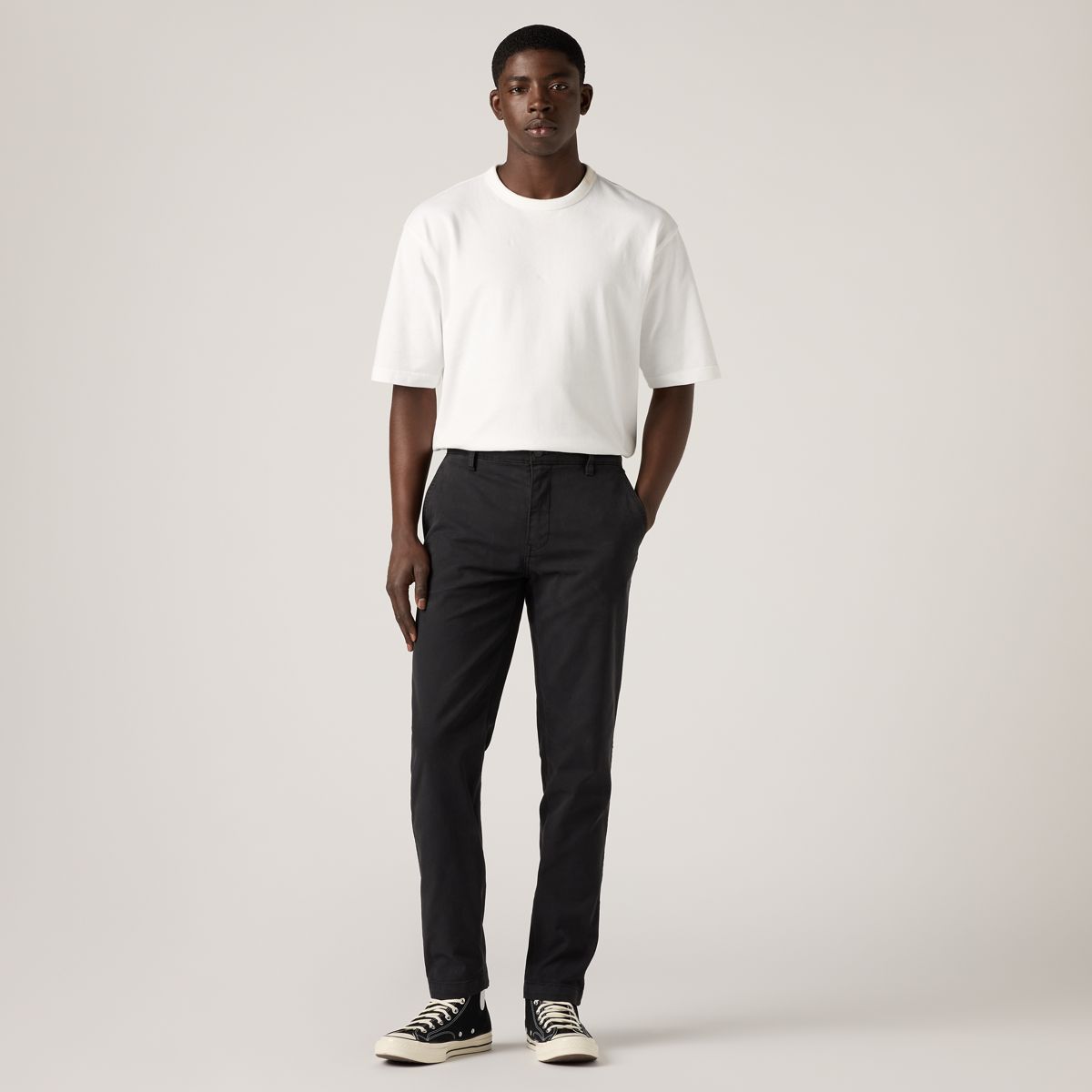 XX Chino Standard Taper Garment Dye Men's Pants — Mineral Black - Black