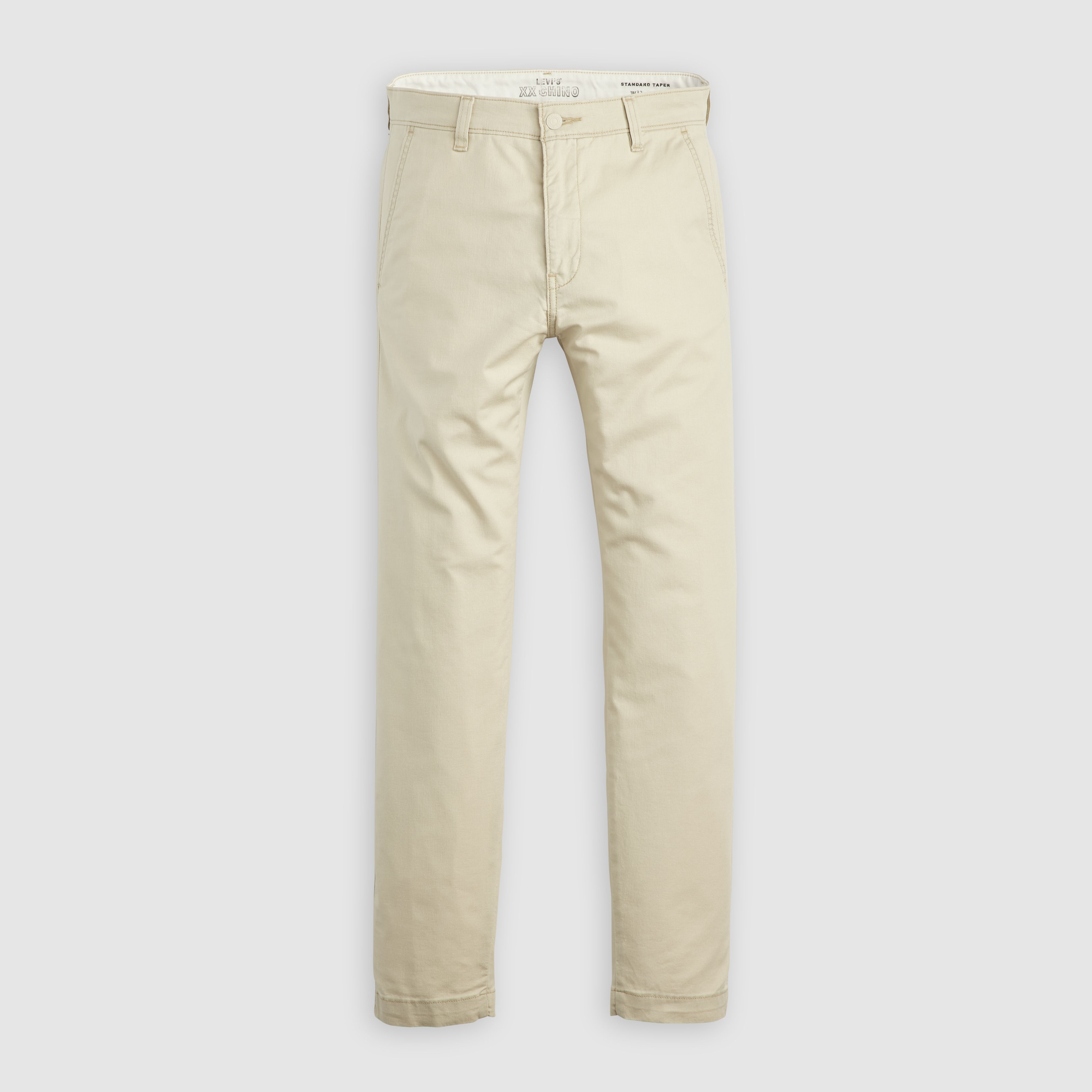 Xx Chino Standard Taper Fit Cotton Linen Men's Pants - White