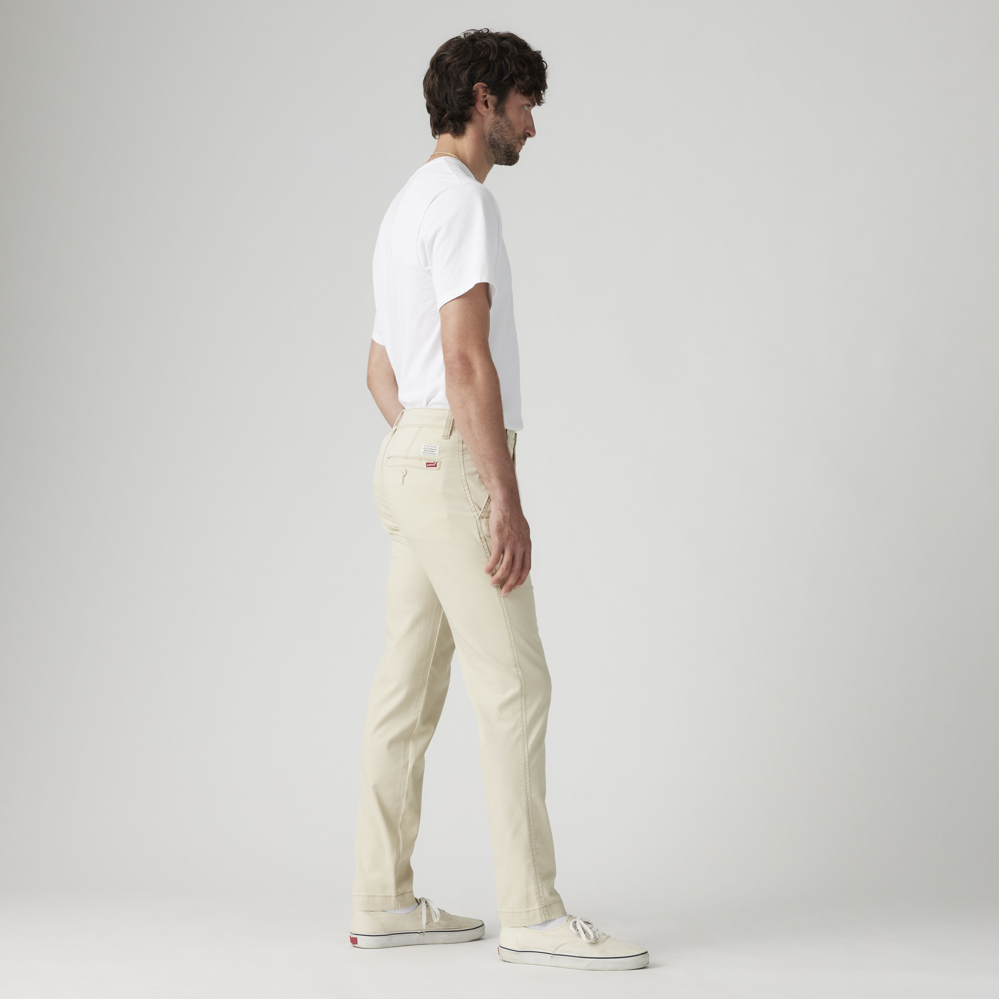 Double RL Brand チノパン ホワイト ピケパンツ Xx Chino Standard Taper Fit Cotton Linen Men's Pants - White
