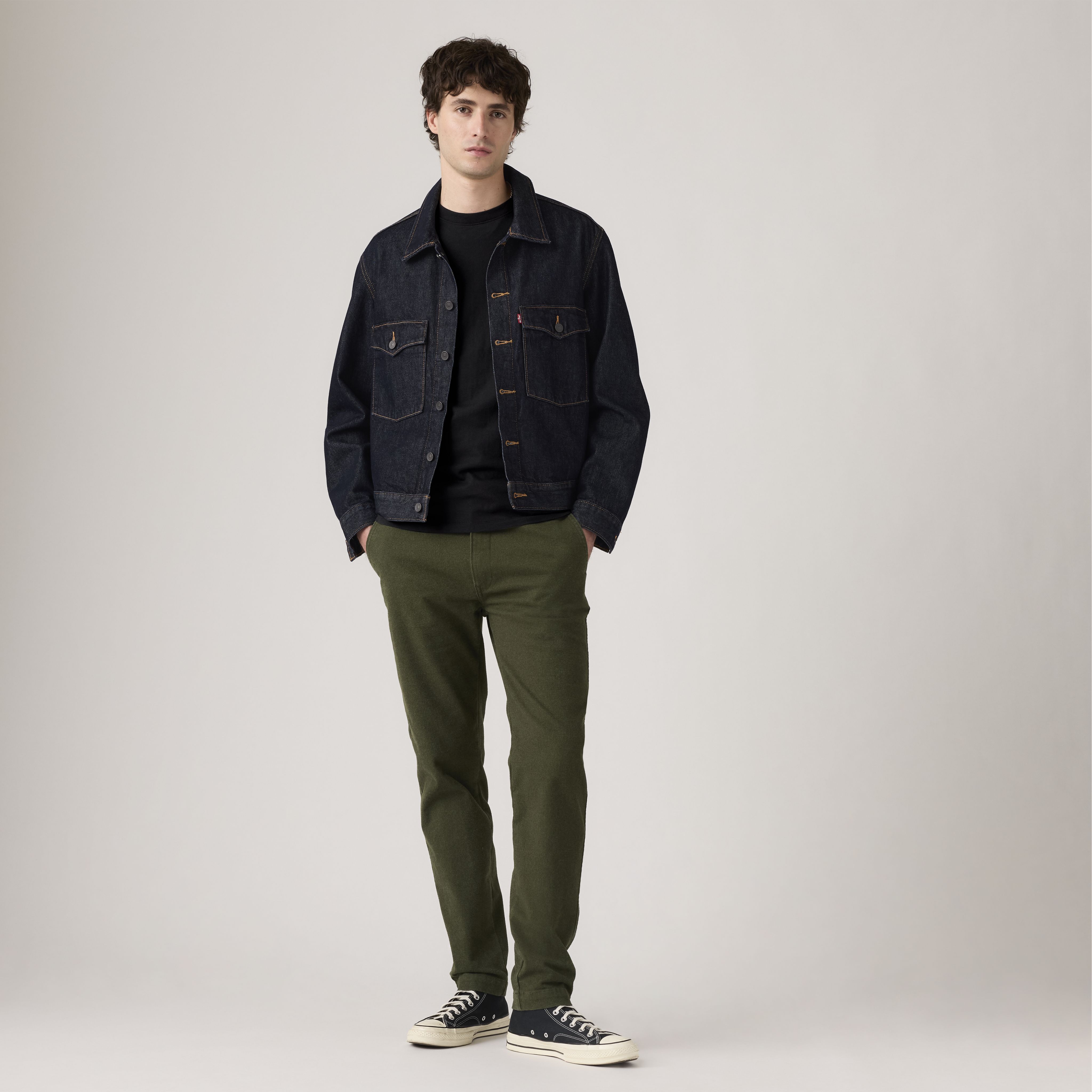 XX Chino Standard Taper Fit Brushed Wool-like Twill Men's Pants 1