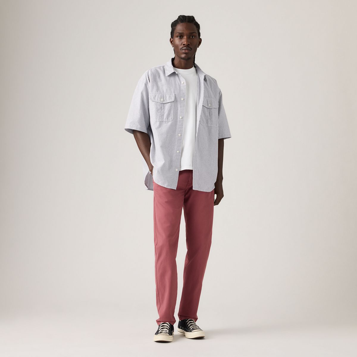 XX Chino Standard Taper Garment Dye Men's Pants — Roan Rouge Shady - Red
