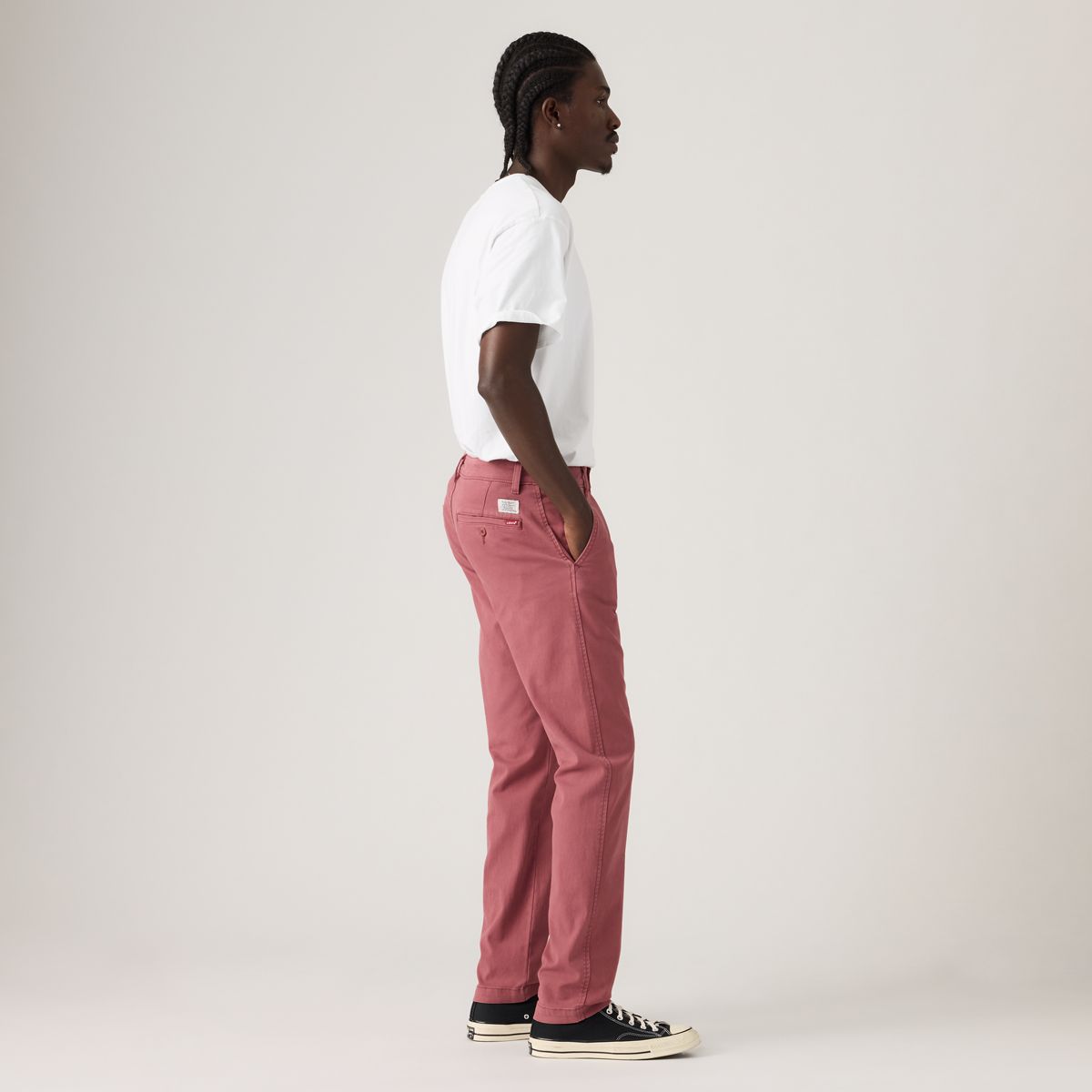 XX Chino Standard Taper Garment Dye Men's Pants — Roan Rouge Shady - Red