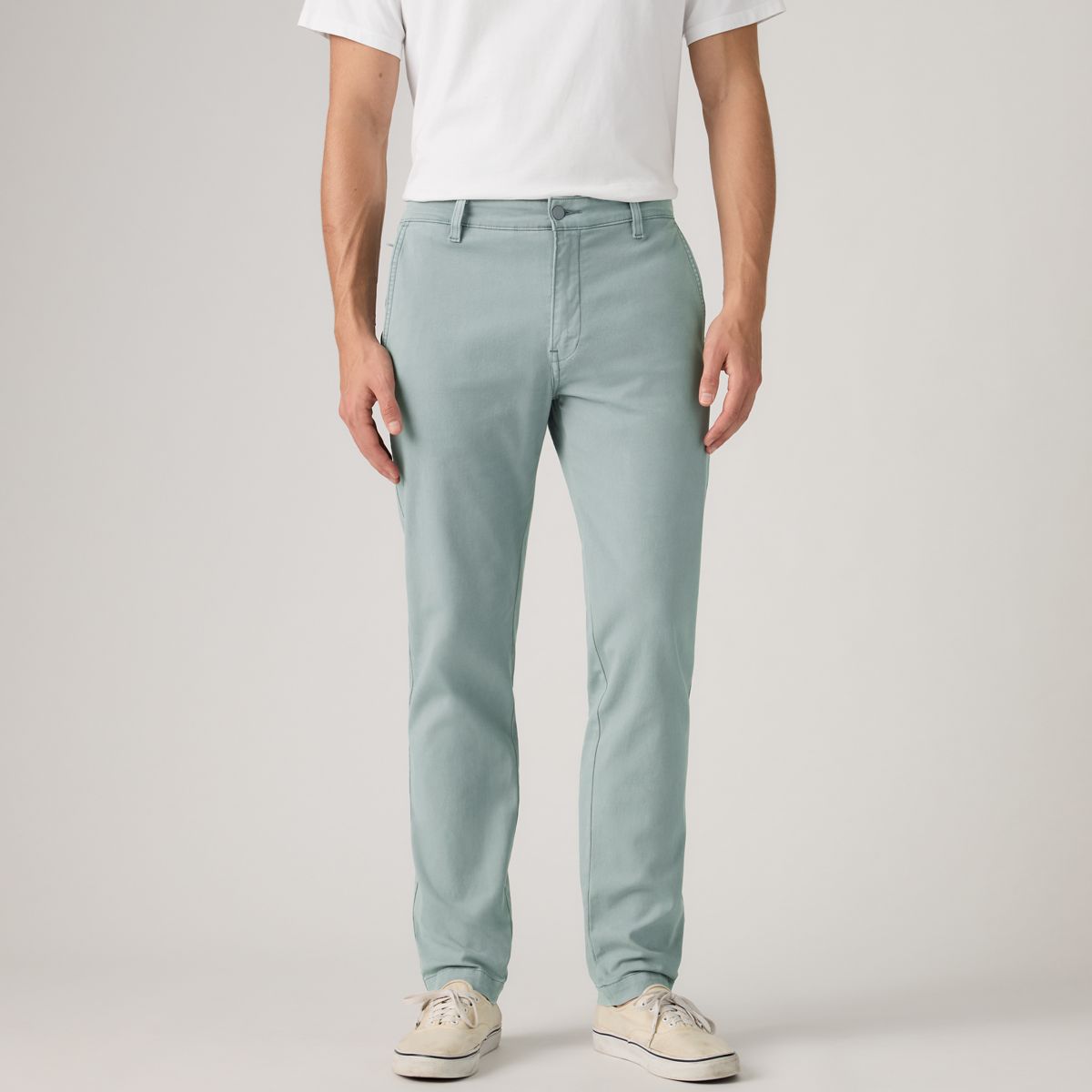 XX Chino Standard Taper Garment Dye Men's Pants — Lead Shady - Blue