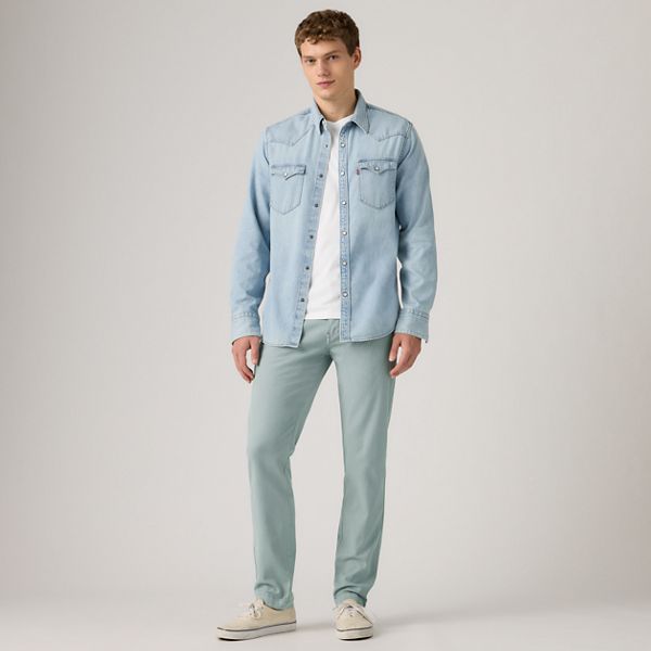 XX Chino Standard Taper Garment Dye Men's Pants — Lead Shady - Blue