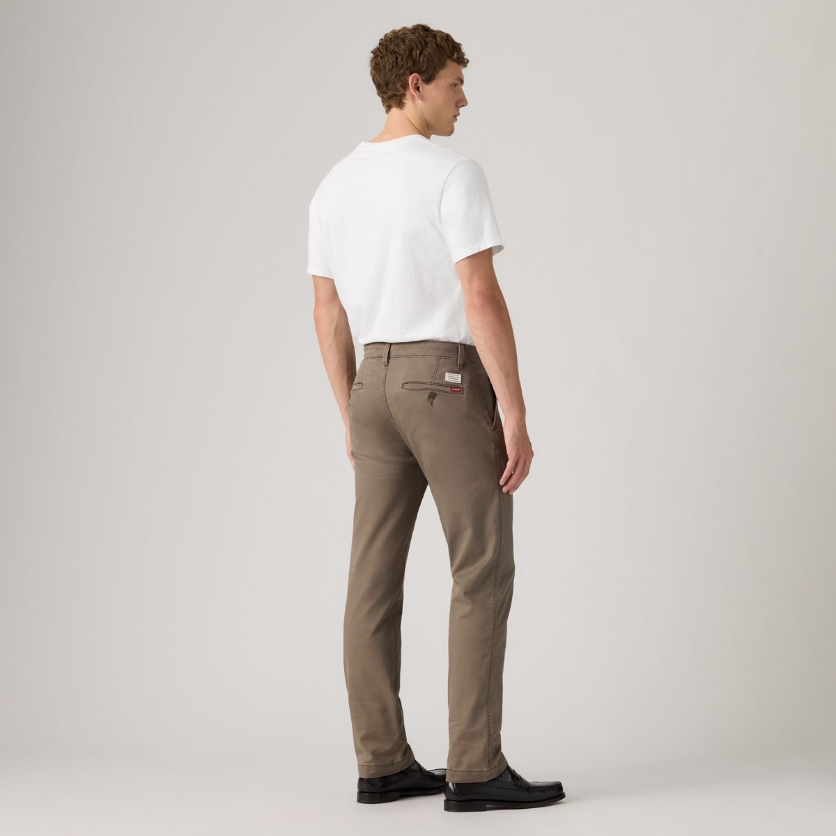 XX Chino Standard Taper Lightweight Linen Blend Men's Pants — Maitake Brown Cotton Linen Twill - Brown