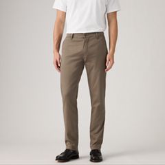 XX Chino Standard Taper Lightweight Linen Blend Men's Pants — Maitake Brown Cotton Linen Twill - Brown 2