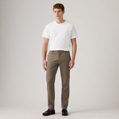 XX Chino Standard Taper Lightweight Linen Blend Men's Pants — Maitake Brown Cotton Linen Twill - Brown 5