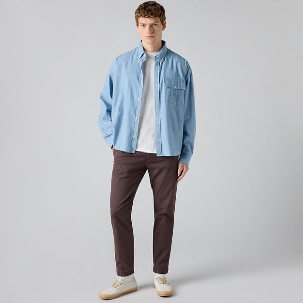 XX Chino Standard Taper Garment Dye Men's Pants — City Plum Shady Garment Dye - Purple